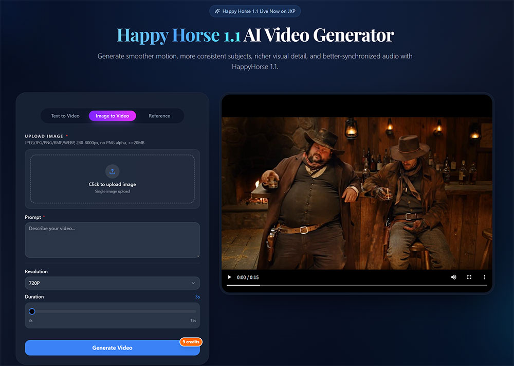 Step 1: Open the generator. Go to the Happy Horse 1.1 page on JXP Step 1: Open the generator. Go to the Happy Horse 1.1 page on JXP